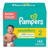 Pampers Swaddlers Diapers  Size 2  144 Count