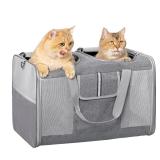 Large Cat Carrier for 2 Cats  21 7x 13 8x 13 8in