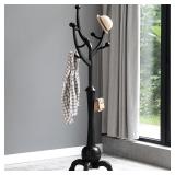 Heavy Duty Coat Rack Freestanding Wood Tree Rack
