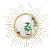Gold Mirrors for Wall Metal Sunburst Wall Mirrors