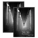 DOAI ART 24x36 Poster Frame Black 2 Pack  Poster