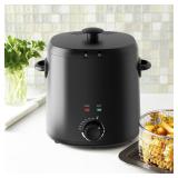 Mainstays 2QT Black Round Deep Fryer with