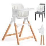 Ezebaby Folding Wooden High Chairs  3 in 1