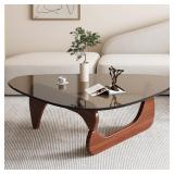 Triangle Coffee Table in Walnut Mid Century