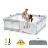 71   59  Large Baby Playpen with Gate  Easy