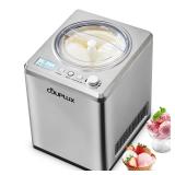 Ice Cream Maker with Compressor  Automatic Ice
