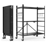 Himix Storage Shelves with 6 Hooks  3 Tier