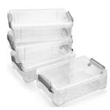 BTSKY 4 Pack Extra Large Plastic Pencil Box