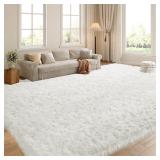 HOMBYS 10x14 Oversized Faux Fur Area Rug for