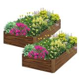 SnugNiture 2 Pcs 8x4x1FT Raised Garden Bed