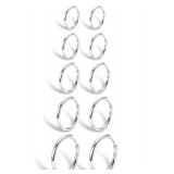Small Gold Hoop Earrings Lightweight  Hinged