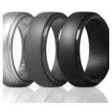 Men s Silicone Ring  Step Edge Rubber Wedding