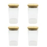 PACEKONER Glass Food Storage Containers  Set of 4