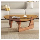 Triangle Glass Coffee Table Mid Century Modern