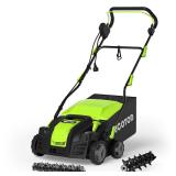 2 in 1 16 Inch Dethatcher   Scarifier Electric
