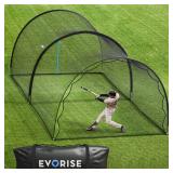 Baseball Batting Cage 22x12x9ft  4ply Net  14mm