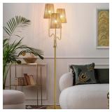 Boho Floor Lamp  68in  Rattan floor lamp with