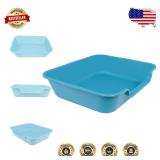 2pk Durable Low Entry Pet Litter Box   Easy Clean