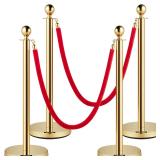 VEVOR Stanchions and Velvet Ropes 4Pcs  Solid
