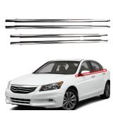 Dasbecan 4Pcs Weatherstrip Window Seal Chrome Car