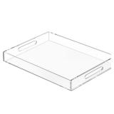 NIUBEE Clear Serving Tray 12x16 Inches  Spill
