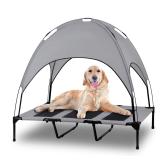 Elevated Outdoor Dog Bed with Canopy  Raised