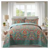 NEWLAKE Cotton Bedspread Quilt Sets Reversible