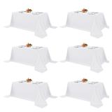 Fitable White Table Clothes for Rectangle Tables