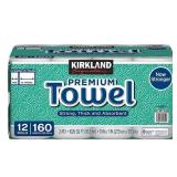 Kirkland 160 Sheets Paper Towels 12ct