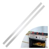 2 Pcs 304 Stainless Steel Strips  Brushed Metal