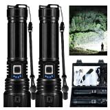 Rechargeable LED Flashlights High Lumens 2 Pack