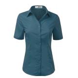 DOUBLJU Slim Fit Plain Classic Shirts Short