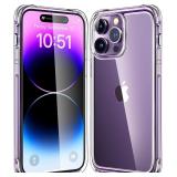 Mkeke for iPhone 14 Pro Case Clear   Military