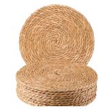 Round Woven Placemats   Boho Rattan Placemats