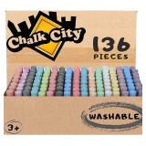 Sidewalk chalk 17 different colors  136 total