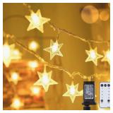 Star String Lights Plug in  33 FT 100 LED Star