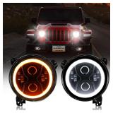 Auxbeam 9 Inch LED Headlights with DRL   Turn