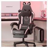 Dowinx Gaming Chair Cute with Cat Ears and