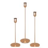 ChefBee Gold Tall Candle Candlestick Holder  3PCS
