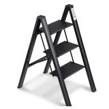 3 Step Ladder  Lightweight Portable Folding Step