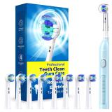 Rotating Electric Toothbrush for Adults with 8