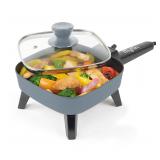MyMini Electric Skillet  7 Inch  Gray