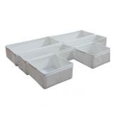 Mainstays White Fabric Drawer Organizer Set  6