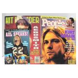 1990s Rock Magazines Axl, Aerosmith, Kurt Cobain