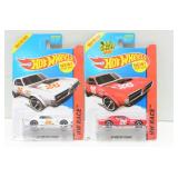 2 HW Race 68 Mercury Cougars Red White Hot Wheels