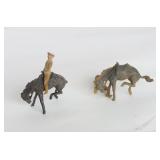 2 Bucking Plastic Soldiers on Horses