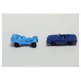 2 Blue Tootsietoy Cars