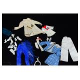 White & Blue Related Barbie Items