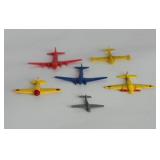6 Small Plastic Air Planes
