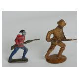 Small Lead Soldier & Plastic Marching Soldier